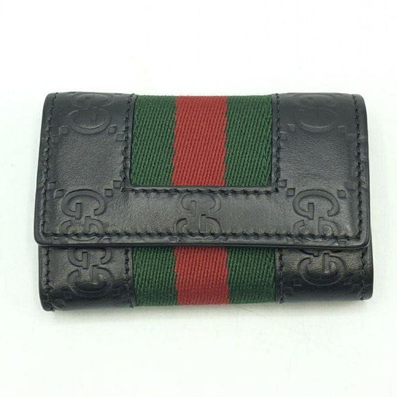 GUCCI Accessories - GUCCI Guccissima 6-key case 408828 Black Gucci